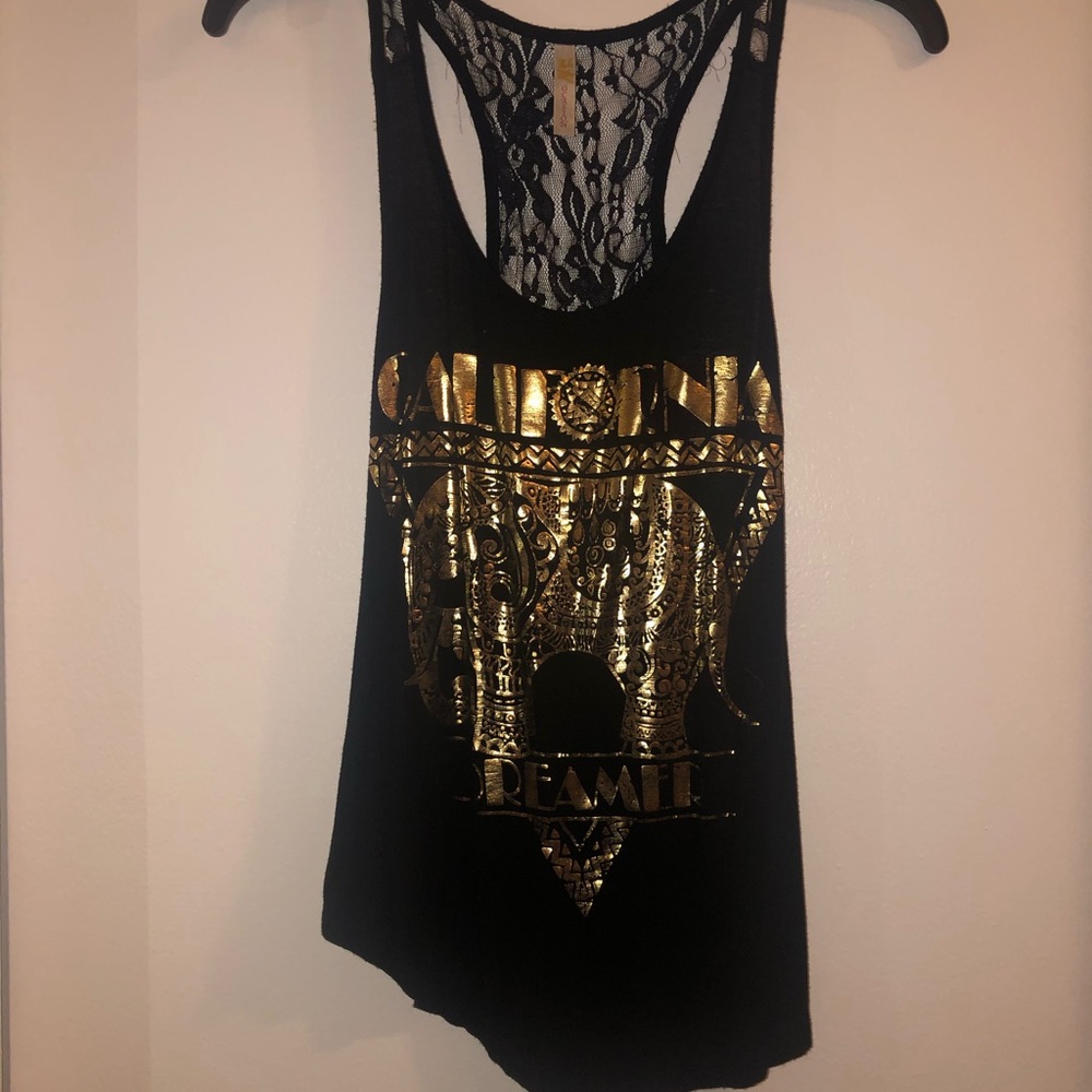 Black Elephant Tank Top